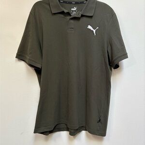 Puma Men's Dark Green Polo Shirt